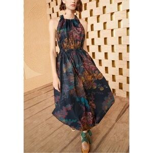 NWT Ulla Johnson Midi Halter Open-Back Leyna Dress